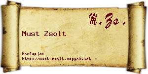 Must Zsolt névjegykártya